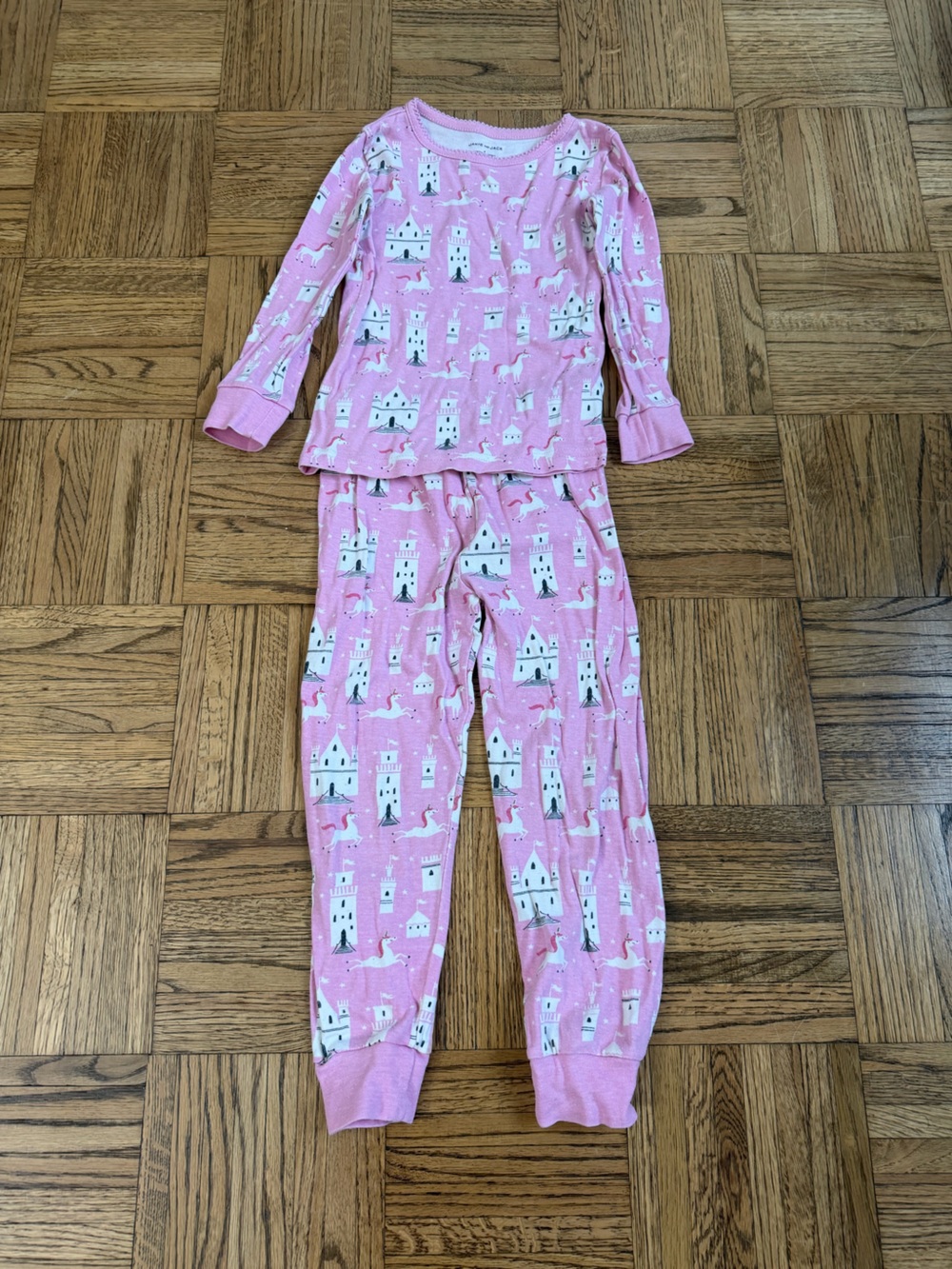 Janie and Jack Girls Unicorn Castle Pajamas